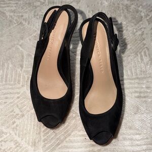Veronica Beard Black Slingback Heels